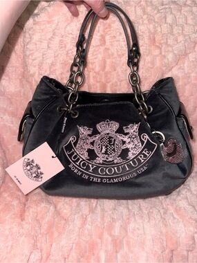 Juicy Couture Twig Dog Dumpling / Hobo - gray and baby pink twig dogs NWT!!